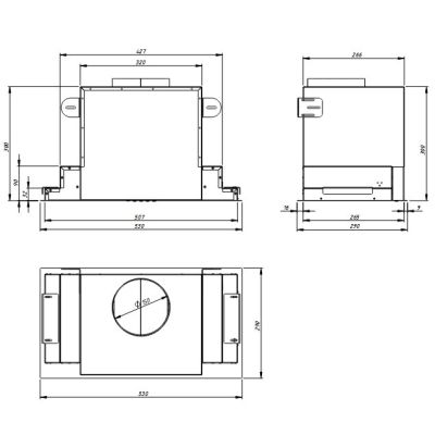 5. Okap AKPO WK-12 EVITA CZARNY PÓŁMAT 60 CZARNE SZKŁO 450
