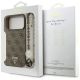 8. Etui Guess 4G Strap Triangle Logo MagSafe na iPhone 17 Pro Max - brązowe