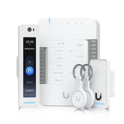 55. Zestaw startowy UniFi Access Ubiquiti G3 Pro UA-G3-SK-Pro, Czytnik dostępu G3 Professional + Czytnik G3 + Hub +  Breloki (2 sztuki)