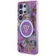 2. Etui Guess Glitter Flowers Triangle Buttons MagSafe na Samsung Galaxy S25 Ultra - fioletowe