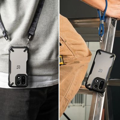 7. Etui Ringke Fusion X na OnePlus 15 - przezroczysto-czarne