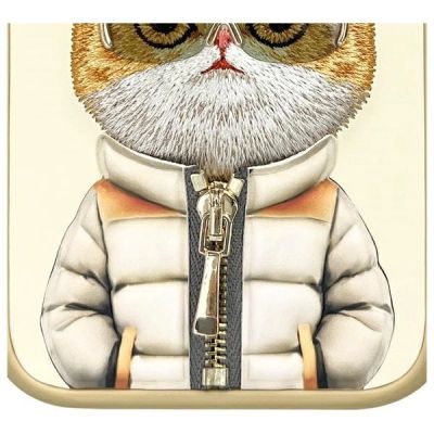 9. Etui Nimmy Cool&Cute 2.0 Cat na iPhone 16 - zielone