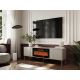 7. Szafka RTV EF + kominek czarny TRESSE 180x40x54,5 kaszmir mat