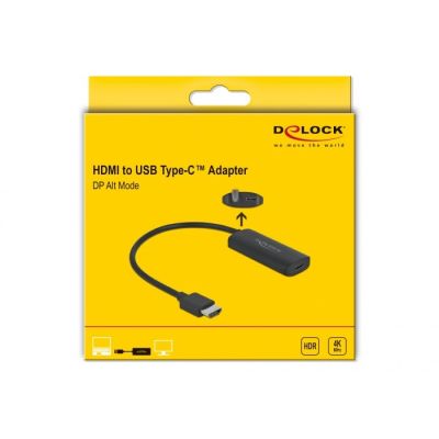 6. DeLOCK Adapter HDMI-A męski > USB Type-C żeński czarny