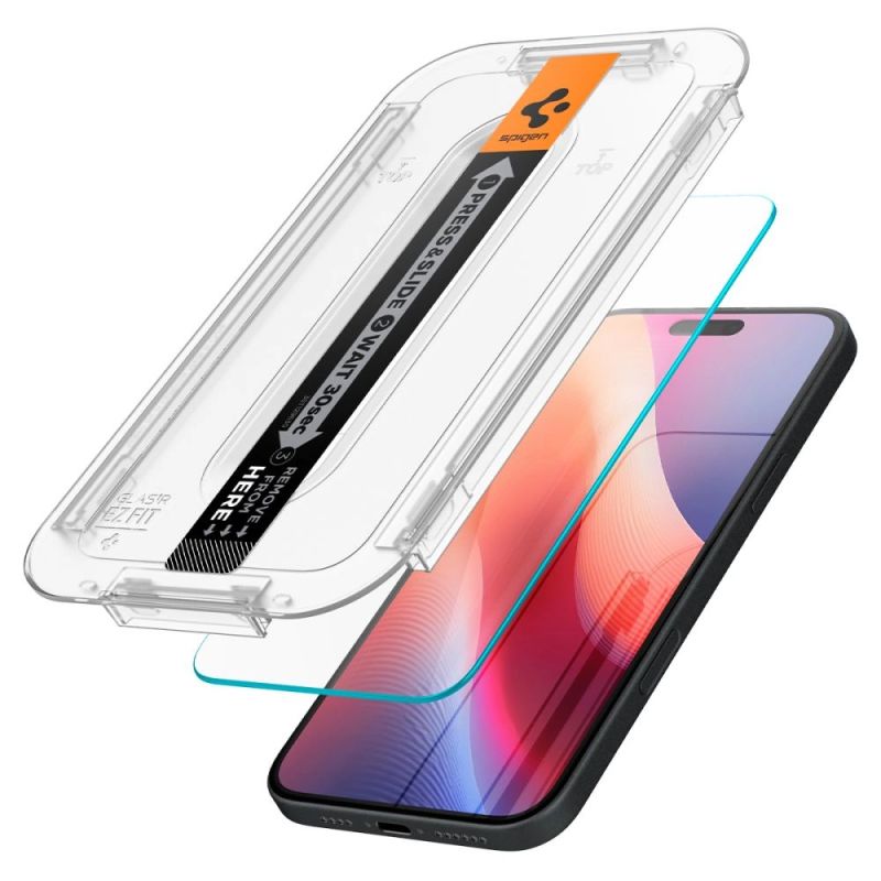 3. Szkło hartowane Spigen Glas.tR EZ Fit na iPhone 15 / 16 - 2 szt.