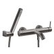 BATH MIXER WITH SHOWER SET GUN METAL