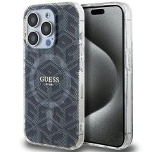 Etui Guess IML GCube MagSafe na iPhone 15 Pro Max - czarne