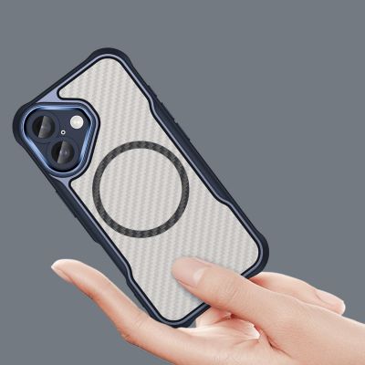 4. Etui silikonowe Leading Series MagSafe do iPhone 16 - niebieskie