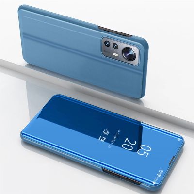 2. Clear View Case etui Xiaomi 12 Lite pokrowiec z klapką niebieskie