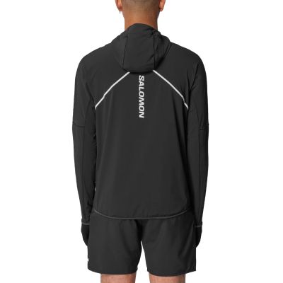 3. Salomon Sense Aero Hybrid Half Zip Hooded LC2429600 Czarne L