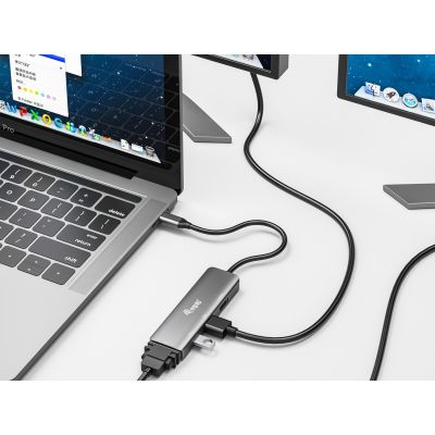 6. Equip 133485 zewnętrzna karta graficzna usb 3840 x 2160 px Czarny, Srebrny