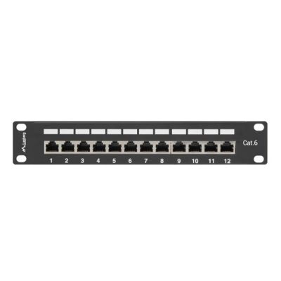 4. Patch panel Lanberg PPF6-9012-B (1U; 10"; kat. 6; FTP; 12xRJ-45)