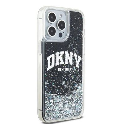 4. Etui DKNY Liquid Glitter Big Logo na iPhone 14 Pro Max - czarne