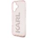 6. Etui Karl Lagerfeld IML Rhinestones Logo na iPhone 16 - różowe