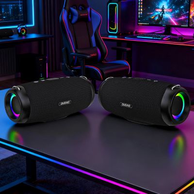 8. Głośnik bezprzewodowy Dudao Y21Pro podświetlany RGB Bluetooth 5.3 - czarny