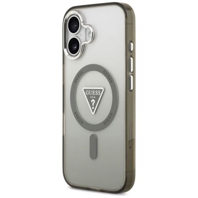 2. Etui Guess IML Gradient Triangle Logo MagSafe na iPhone 17 - oliwkowe