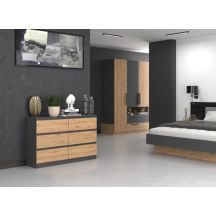 Komoda M6 120x30xH77 antracyt/artisan