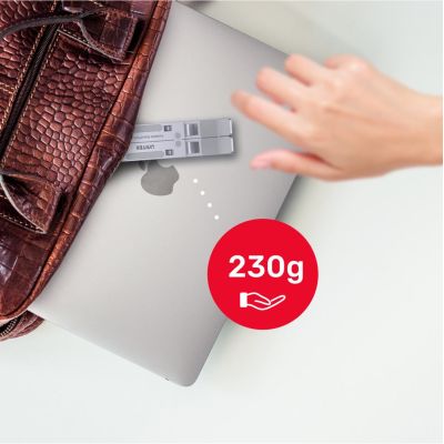 8. UNITEK PODSTAWKA POD LAPTOP SKŁADANA, ALUMINIUM