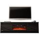 2. Szafka RTV GRANERO+kominek 200x56,7x35 czarny/czarny poł