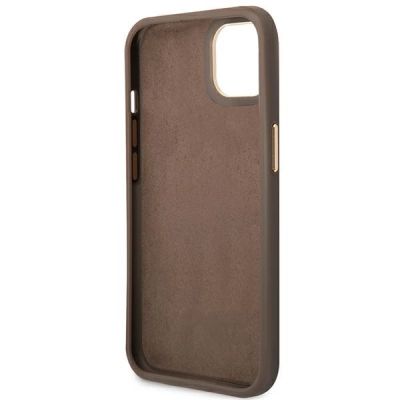 7. Etui Guess 4G Vintage Gold Logo na iPhone 14 Plus - brązowe