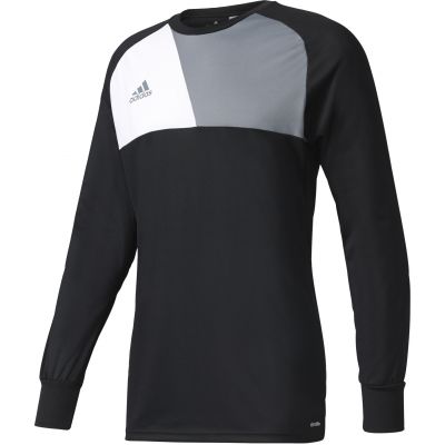Koszulka bramkarska adidas Assita 17 M AZ5401 w kolorze czarnym, posiada ochraniacze w łokciach, ponadto została wyposażona w technologię climalite