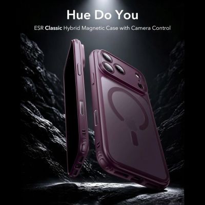 2. Etui ESR Classic Hybrid MagSafe na iPhone 18 Pro / 17 Pro - dark cherry