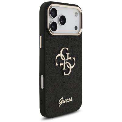 4. Etui Guess Fixed Glitter Big 4G Metal Frame na iPhone 17 Pro Max - czarne