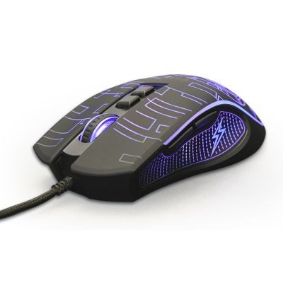9. GEMBIRD GAMINGOWA MYSZ Z PODŚWIETLENIEM RGB USB, CZARNA