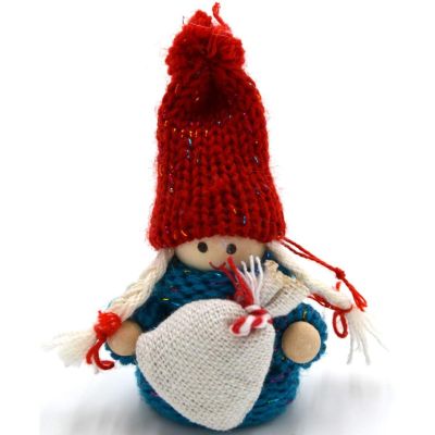 2. LALECZKA DEKORACYJNA Z WORKIEM NIEBIESKA GIRL 7,5CM