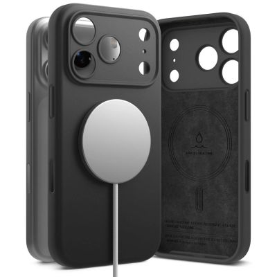 Etui Ringke Silicone MagSafe na iPhone 18 Pro / 17 Pro - czarne