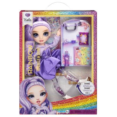 7. Rainbow High Sparkle & Shine Fashion Dolls- Viola (Purple)