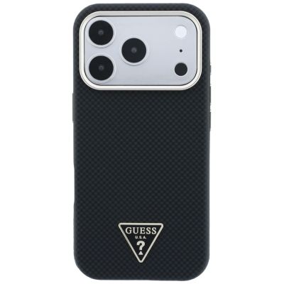 3. Etui Guess Kevlar Triangle Logo MagSafe na iPhone 18 Pro Max / 17 Pro Max - czarne