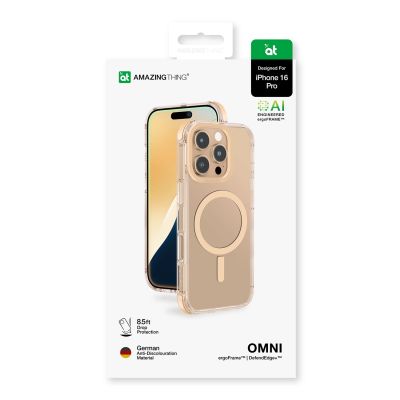 12. Etui silikonowe AMAZINGTHING Omni Mag Case do iPhone 16 Pro Max - różowe złoto