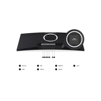 5. Zakrzywiony Monitor JAPANNEXT 86,4cm JN-IPS340UWQHD60C-C65W-HS z ekranem UWQHD