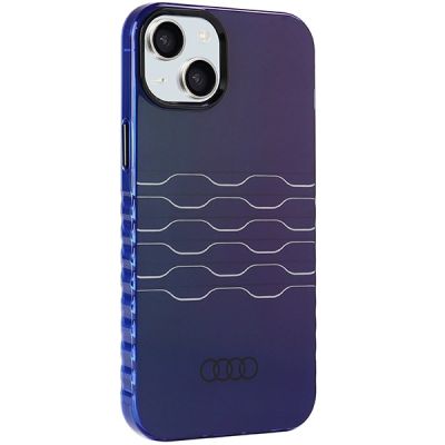 6. Etui Audi IML MagSafe na iPhone 15 Plus / 14 Plus - niebieskie