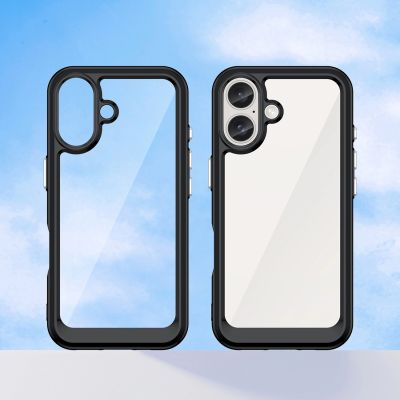 8. Etui Outer Space Case z żelową ramką do iPhone 16 Plus - czarne