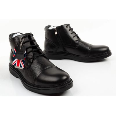 7. Lee Cooper buty męskie eleganckie skórzane czarne trzewiki ocieplane