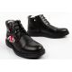7. Lee Cooper buty męskie eleganckie skórzane czarne trzewiki ocieplane