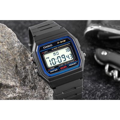 5. Zegarek Męski CASIO F-91W-1YEG + BOX
