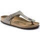 14. Japonki męskie szare Birkenstock Gizeh Birko-Flor Nubuck Stone regular szerokie (43391)