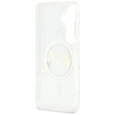 7. Etui Karl Lagerfeld IML KC Script MagSafe na Samsung Galaxy S26 Plus - przezroczyste