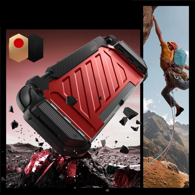 4. Etui Supcase Unicorn Beetle Pro na Nintendo Switch 2 - czerwono-czarne
