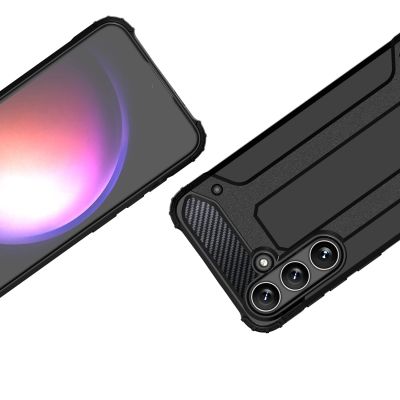 3. Hybrid Armor etui na Samsung Galaxy S24 FE pancerny hybrydowy pokrowiec - czarne