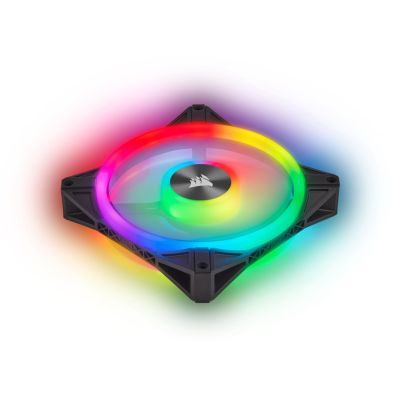 8. Korsarz | Zestaw podwójnych wentylatorów PWM 140 mm serii QL z węzłem oświetleniowym CORE | Podświetlenie QL140 RGB | Wentylator obudowy