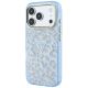 2. Etui Guess IML Leopard Glitter Triangle Logo MagSafe na iPhone 17 Pro Max / 18 Pro Max - niebieskie