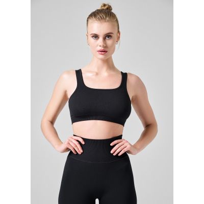 2. Top CASALL Scallop Seamless Bralette czarny