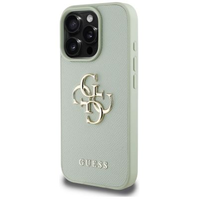 2. Etui Guess Grained Big 4G Logo Small Classic Logo na iPhone 16 Pro - zielone