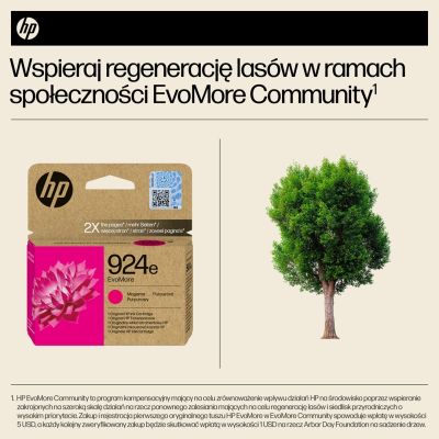 13. HP Oryginalny purpurowy tusz 924e EvoMore