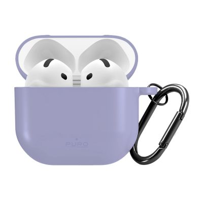 7. Etui Puro Icon na AirPods 4 - fioletowe
