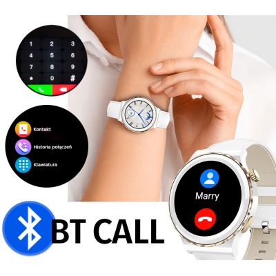 7. Smartwatch Damski Rubicon RNCE92 PRO White/2 x Pasek SMARUB171